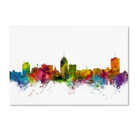 Trademark Fine Art Michael Tompsett 'Fresno California Skyline